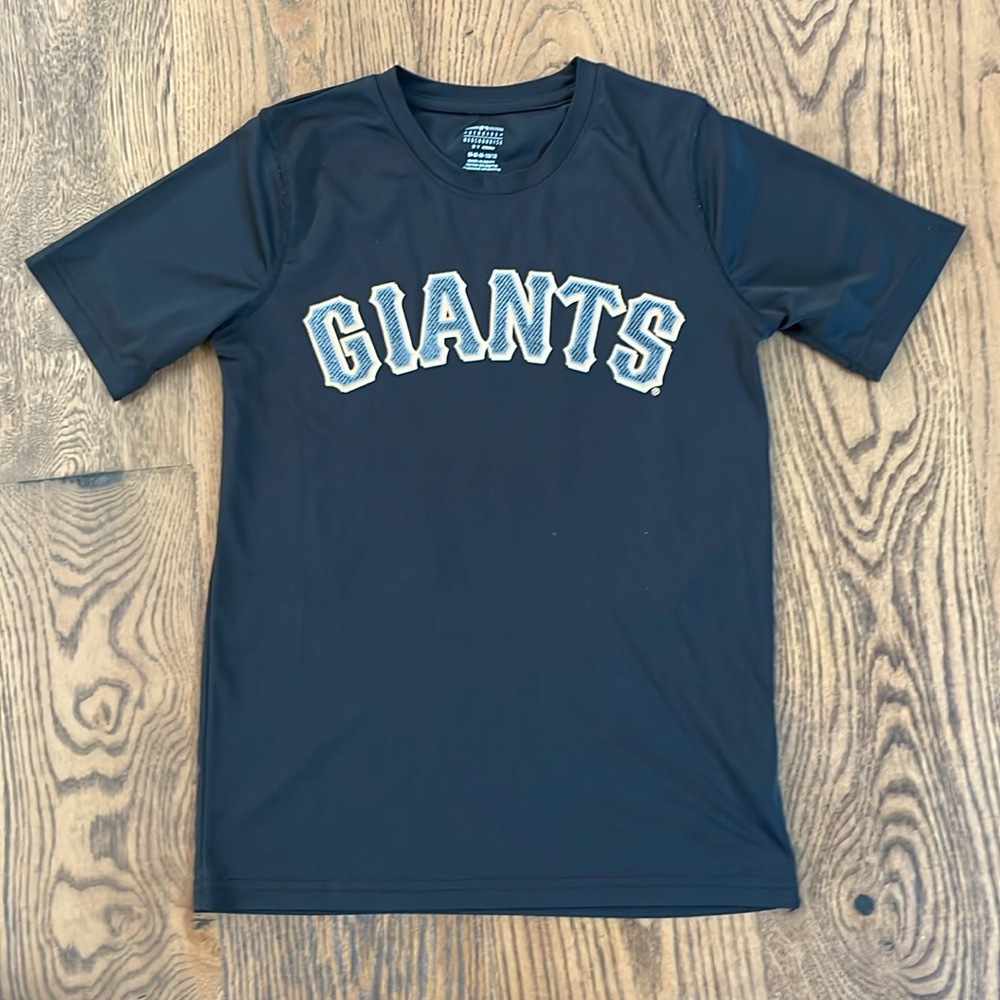 Giants Buster Posey boys black short sleeve tee size medium 10-12